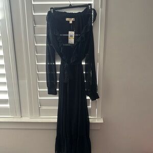 Michael Kors Black Lux and Teal Dress